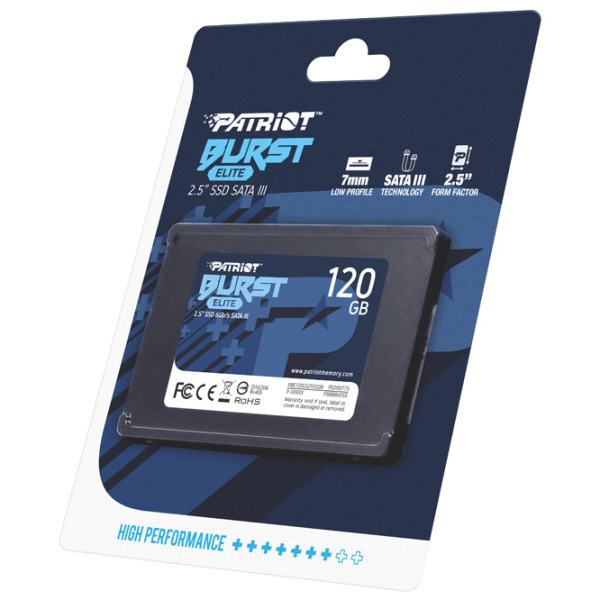 SSD Patriot Burst Elite 2.5'' 120 ГБ Скорость чтения: 450 MБ/ с,
Скорость записи: 320 MБ/ с photo 4
