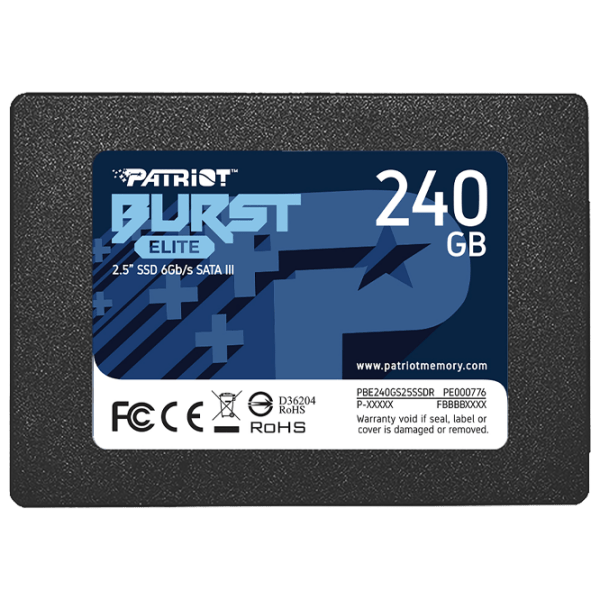 SSD Patriot Burst Elite 2.5'' 240 GB Viteza de citire: 450 MB/ s,
Viteza de inscriere: 320 MB/ s photo 1