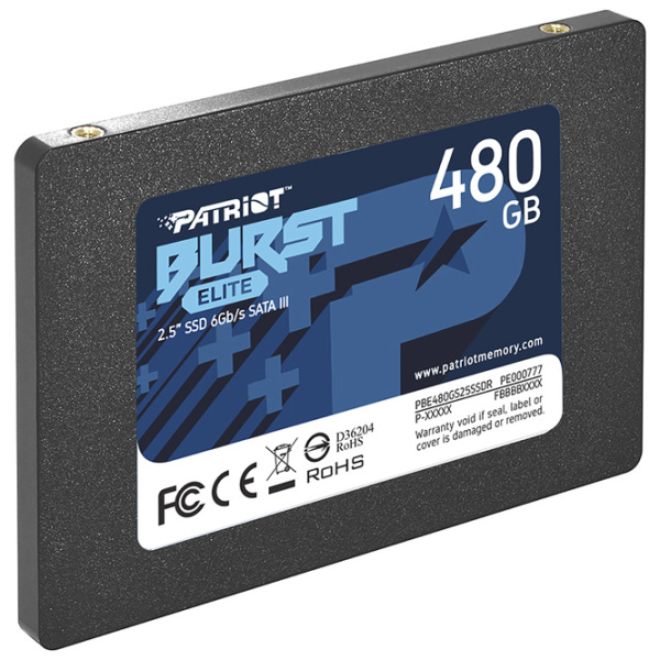 SSD Patriot Burst Elite 2.5'' 480 ГБ Скорость чтения: 450 MБ/ с,
Скорость записи: 320 MБ/ с photo 2