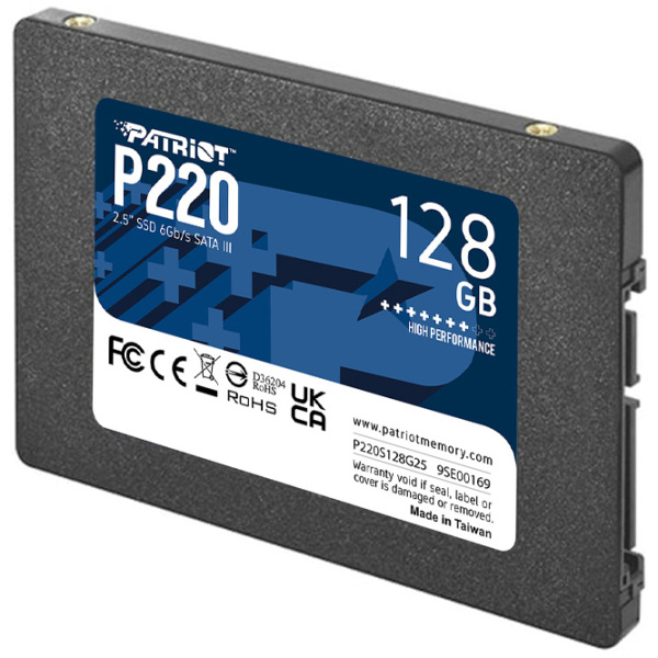 SSD Patriot P220 2.5'' 128 ГБ Скорость чтения: 520 MБ/ с,
Скорость записи: 430 MБ/ с photo 2