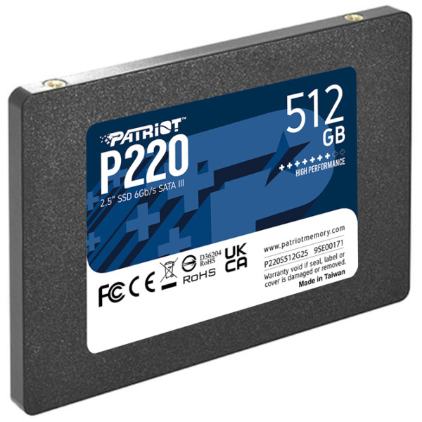 SSD Patriot P220 2.5'' 512 ГБ Скорость чтения: 520 MБ/ с,
Скорость записи: 430 MБ/ с photo 3