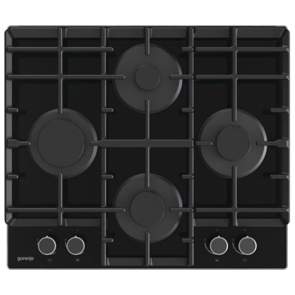 Plită încorporabilă pe gaz Gorenje GT 6D42 AB Black Sticlă călită, Gratare: Fontă photo 1