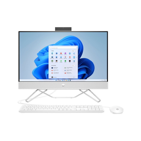 All-in-One PC HP 24-cb0058ur White 23.8" Full HD IPS AMD Ryzen 5 5500U 8 GB 256 GB 1 TB photo 1