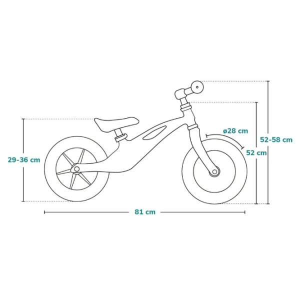 Bicicletă fără pedale Lionelo Alex 12" 12" Blue Denim Oțel / Pentru copii photo 6