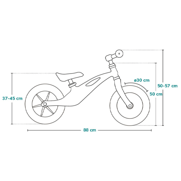Bicicletă fără pedale Lionelo Bart Air Sporty 12" 12" Blue Navy Aliaj de magneziu / Pentru copii photo 10