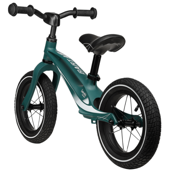 Bicicletă fără pedale Lionelo Bart Air Sporty 12" 12" Green Forest Aliaj de magneziu / Pentru copii photo 4