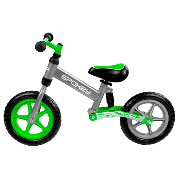 Bicicletă fără pedale Spokey Off-Road 12" 15" Green Gray Metal / Pentru copii photo 1