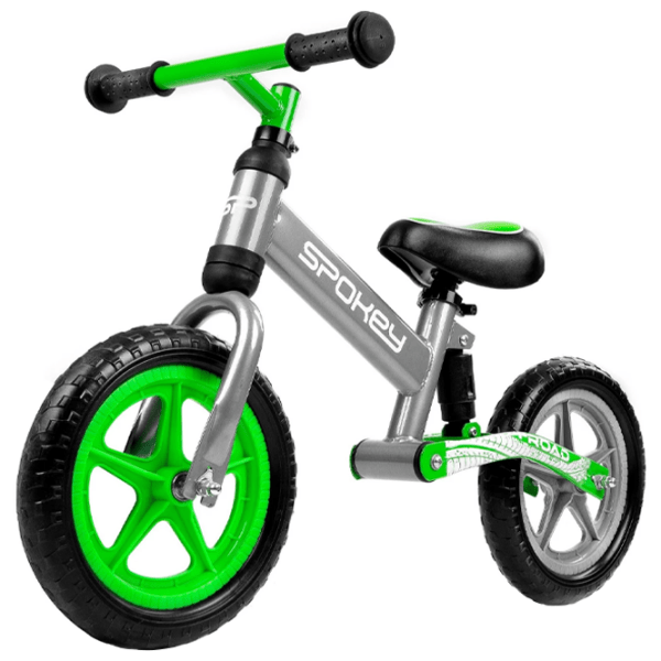 Bicicletă fără pedale Spokey Off-Road 12" 15" Green Gray Metal / Pentru copii photo 3