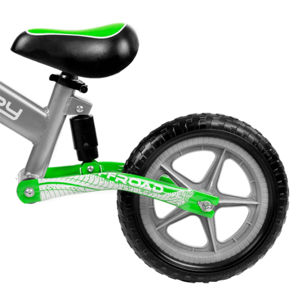 Bicicletă fără pedale Spokey Off-Road 12" 15" Green Gray Metal / Pentru copii photo 5