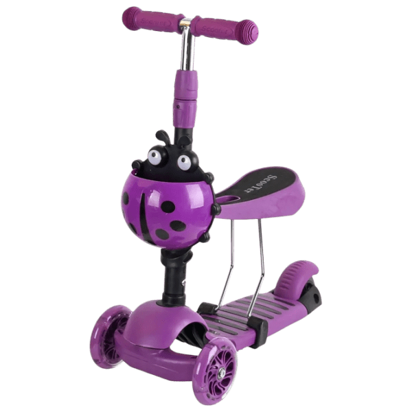 Trotinetă pentru copii cu trei roți Enero Balance 3 in 1 (1001680-002) Violet 3 ani, 50 kg, Din plastic cu silicon photo 1
