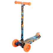 Trotinetă pentru copii cu trei roți Enero Maxi (384-001) Orange 3 ani, 50 kg, Din plastic cu silicon
