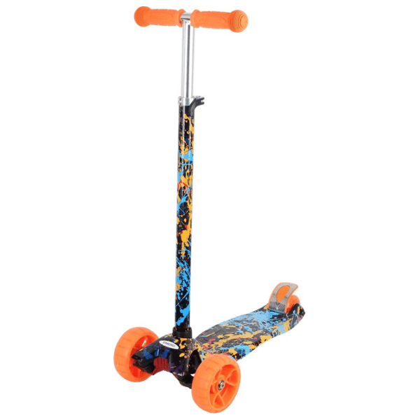 Trotinetă pentru copii cu trei roți Enero Maxi (384-001) Orange 3 ani, 50 kg, Din plastic cu silicon photo 2