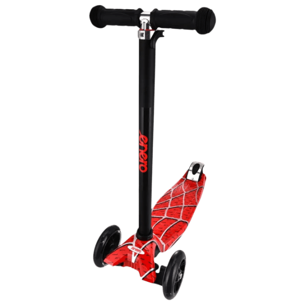 Trotinetă pentru copii cu trei roți Enero Maxi (384-002) Red 3 ani, 50 kg, Din plastic cu silicon photo 1