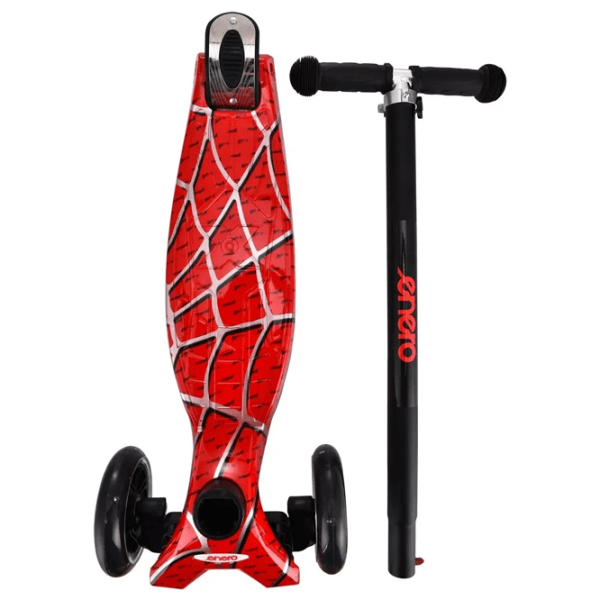 Trotinetă pentru copii cu trei roți Enero Maxi (384-002) Red 3 ani, 50 kg, Din plastic cu silicon photo 2