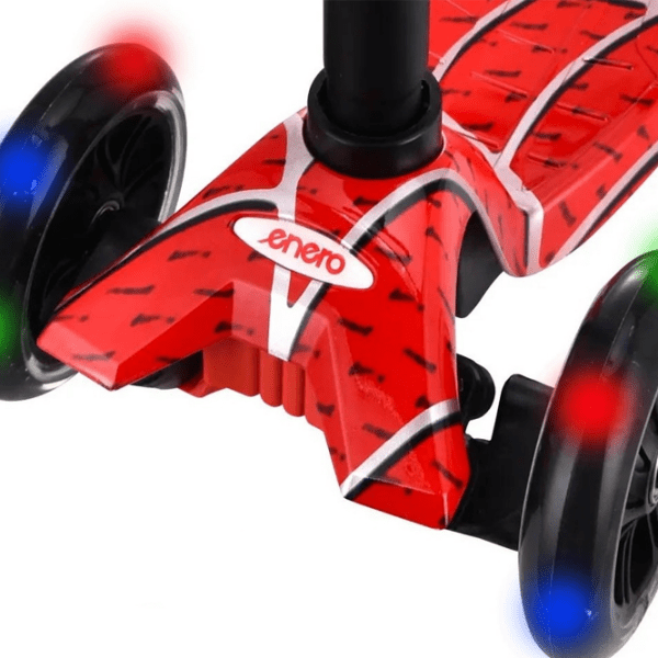 Trotinetă pentru copii cu trei roți Enero Maxi (384-002) Red 3 ani, 50 kg, Din plastic cu silicon photo 5