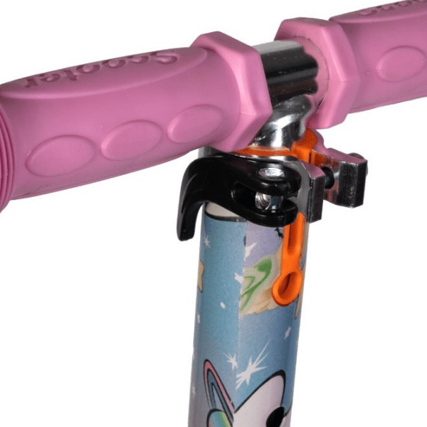 Trotinetă pentru copii cu trei roți Enero Maxi (384-004) Pink 3 ani, 50 kg, Din plastic cu silicon photo 5