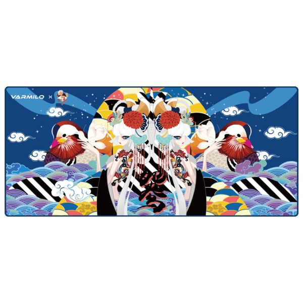 Covoraș pentru mouse Varmilo Lovebirds Blue Desk Mat XL Multicolor 900 x 400 x 3 mm photo 1