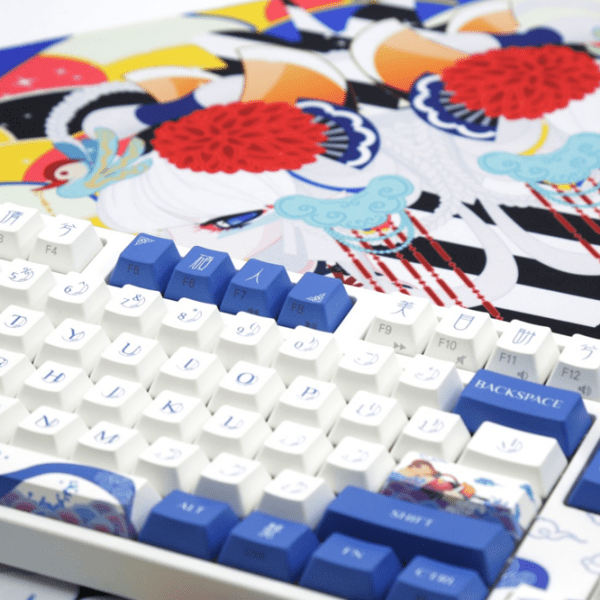 Covoraș pentru mouse Varmilo Lovebirds Blue Desk Mat XL Multicolor 900 x 400 x 3 mm photo 7