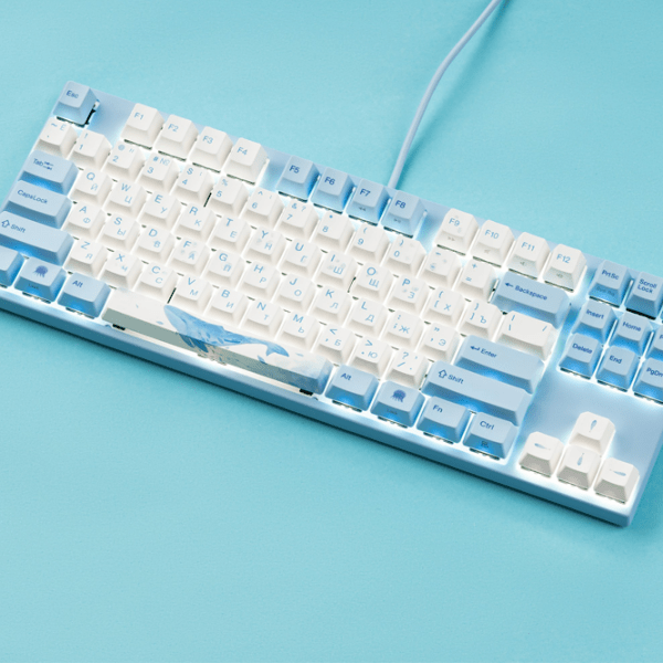 Tastatură Varmilo VEA87 Sea Melody Blue Cherry MX Red Gaming, Cu fir photo 8