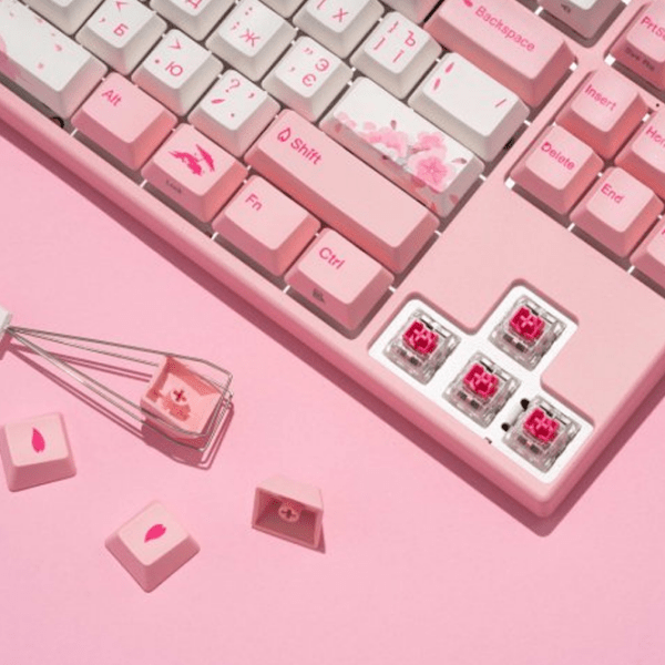 Клавиатура Varmilo Sakura R2 Cherry MX Silent Red Розовый Для дома и офиса, Беспроводные photo 11