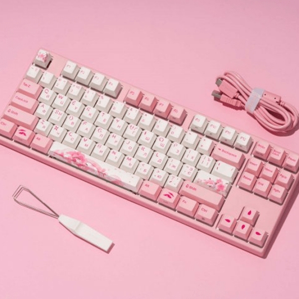 Клавиатура Varmilo Sakura R2 Cherry MX Silent Red Розовый Для дома и офиса, Беспроводные photo 28