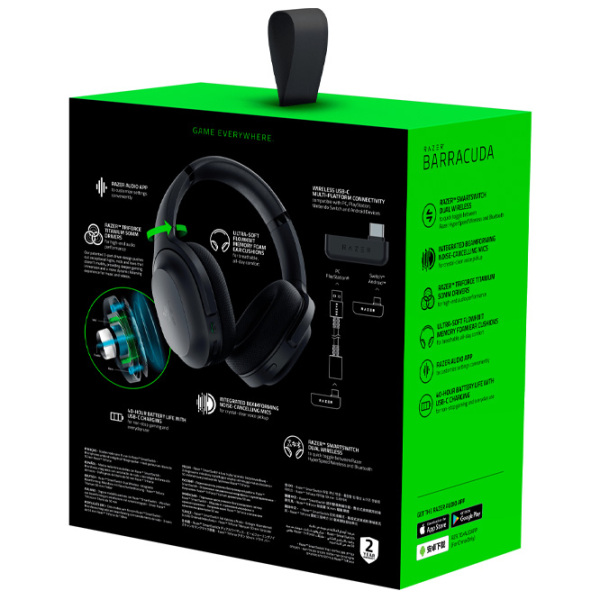 Căști Razer Barracuda Black Fără fir/ Gaming/ Over the ear photo 7