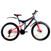 Bicicletă Azimut Power 26" 19" Gray Red Oțel / Pentru adulți