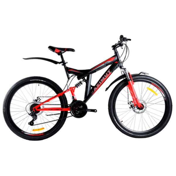 Bicicletă Azimut Power 26" 19" Black Red Oțel / Pentru adulți photo 1