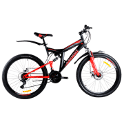Bicicletă Azimut Power 26" 19" Black Red Oțel / Pentru adulți