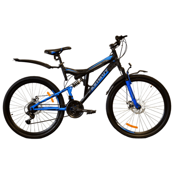 Bicicletă Azimut Power 26" 19" Black Blue Oțel / Pentru adulți photo 1