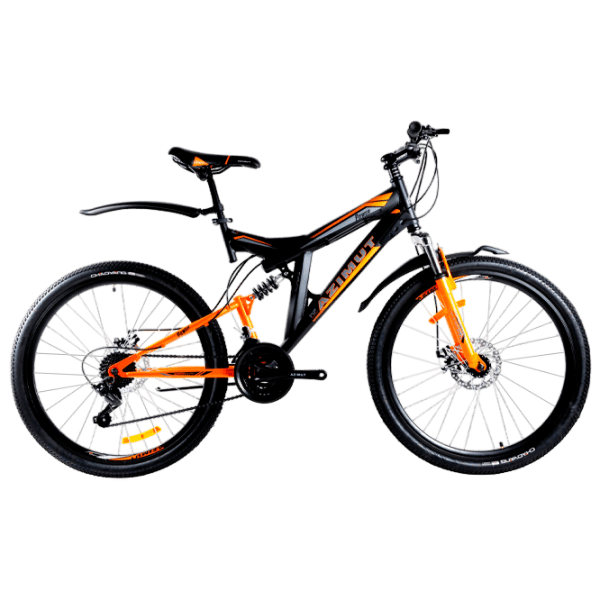 Bicicletă Azimut Power 26" 19" Black Orange Oțel / Pentru adulți photo 1