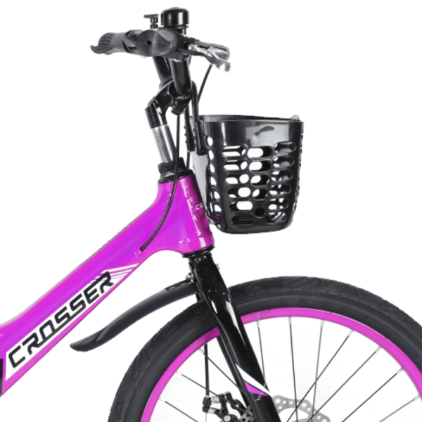 Bicicletă Crosser Hunter 20" Violet Black Aliaj de magneziu / Pentru copii photo 2