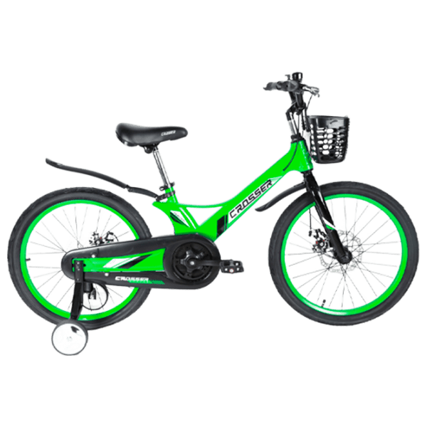 Bicicletă Crosser Hunter 20" Green Black Aliaj de magneziu / Pentru copii photo 1