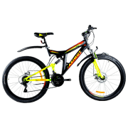 Bicicletă Azimut Power 26" 19" Black Yellow Oțel / Pentru adulți