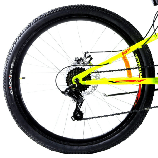 Bicicletă Azimut Power 26" 19" Black Yellow Oțel / Pentru adulți photo 4