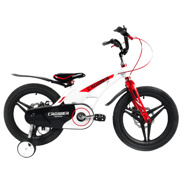 Bicicletă Crosser Space 16" White Red Aliaj de magneziu / Pentru copii photo 1