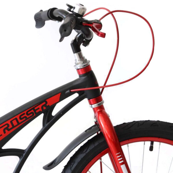 Bicicletă Crosser Space 20" Black Red Aliaj de magneziu / Pentru copii photo 2