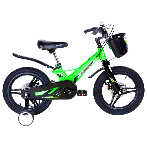 Bicicletă Crosser Hunter 18" Green Black Aliaj de magneziu / Pentru copii photo 1