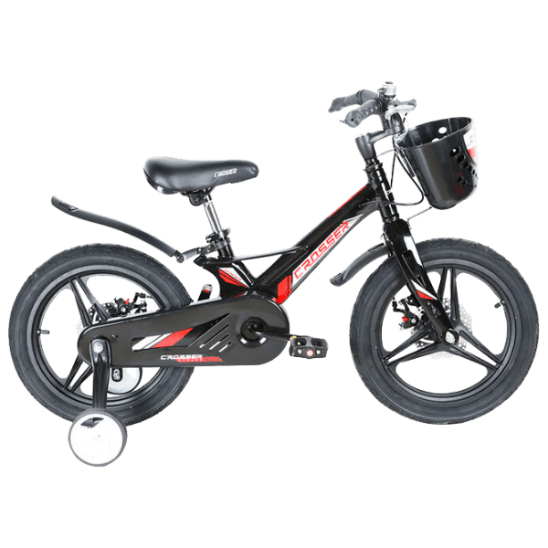 Bicicletă Crosser Hunter 18" Black Red Aliaj de magneziu / Pentru copii photo 1