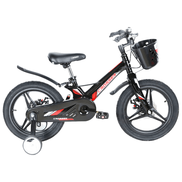 Bicicletă Crosser Hunter 16" Black Red Aliaj de magneziu / Pentru copii photo 1