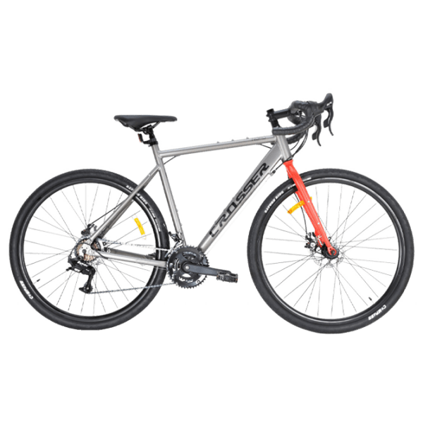Bicicletă Crosser NORD 700C 28" 21" Gray Red Aluminiu / Pentru adulți photo 1