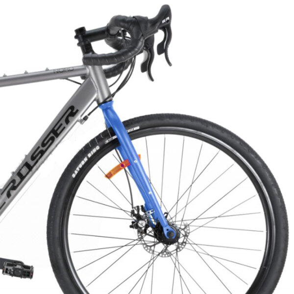 Bicicletă Crosser NORD 700C 28" 21" Gray Blue Aluminiu / Pentru adulți photo 2