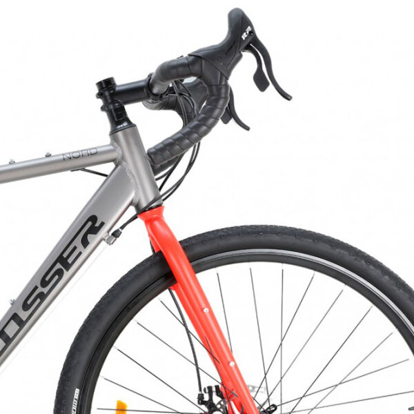 Bicicletă Crosser NORD 700C 28" 21" Gray Red Aluminiu / Pentru adulți photo 2