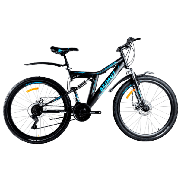 Bicicletă Azimut Blackmount 26" 19" Black Blue Oțel / Pentru adulți photo 1