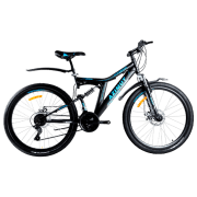 Bicicletă Azimut Blackmount 26" 19" Black Blue Oțel / Pentru adulți