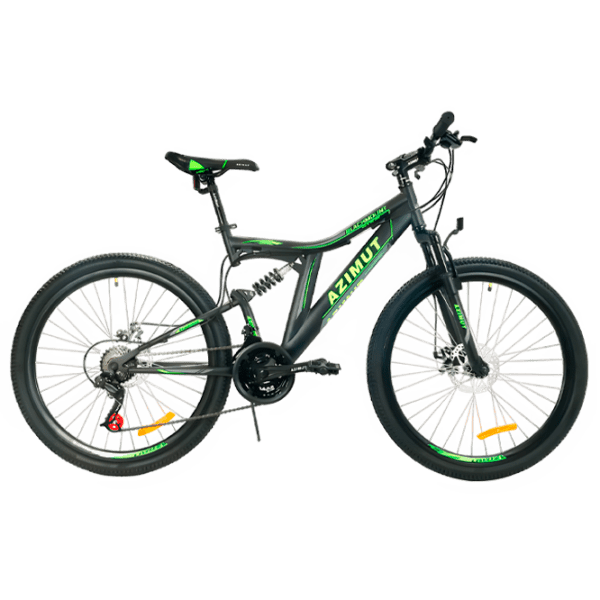 Bicicletă Azimut Blackmount 26" 19" Black Green Oțel / Pentru adulți photo 1