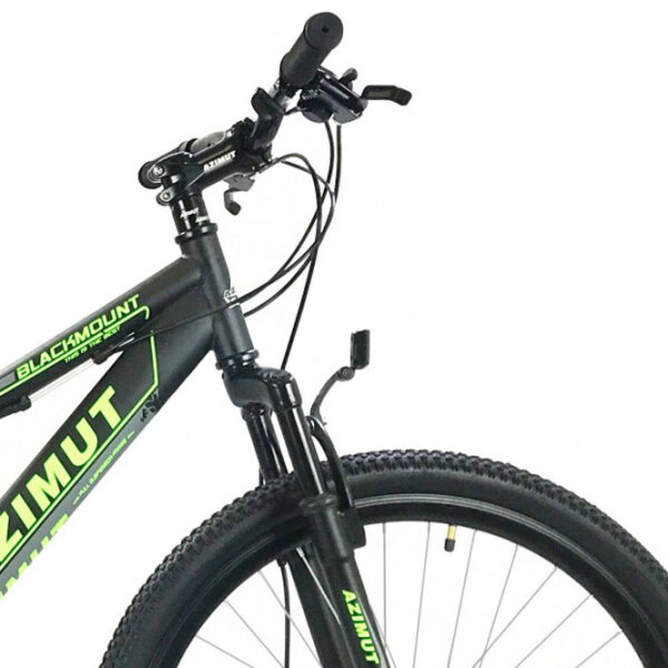 Bicicletă Azimut Blackmount 26" 19" Black Green Oțel / Pentru adulți photo 2