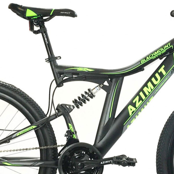 Bicicletă Azimut Blackmount 26" 19" Black Green Oțel / Pentru adulți photo 5