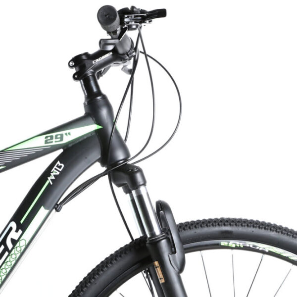 Bicicletă Crosser Aqua 29" 19" Black Green Oțel / Pentru adulți photo 1