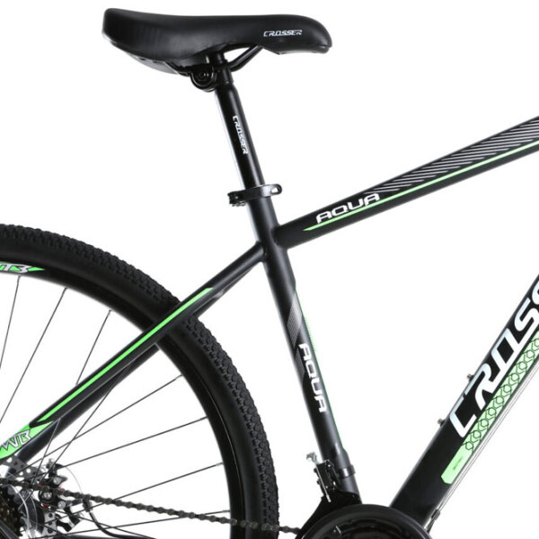 Bicicletă Crosser Aqua 29" 19" Black Green Oțel / Pentru adulți photo 4